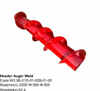 Header Auger Weld W2.5E-01D-01-02B-01-00