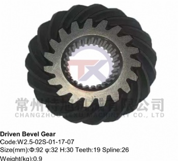 Driven Bevel Gear W2.5-02S-01-17-07