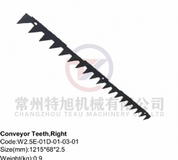 Conveyor Teeth,Right W2.5E-01D-01-03-01