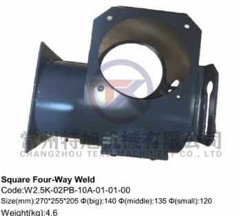 Square Four-Way Weld W2.5K-02PB-10A-01-01-00