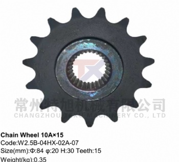 Chain Wheel 10A×15 W2.5B-04HX-02A-07