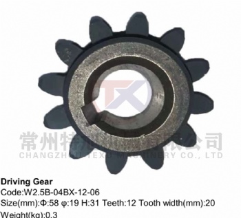 Driving Gear W2.5B-04BX-12-06